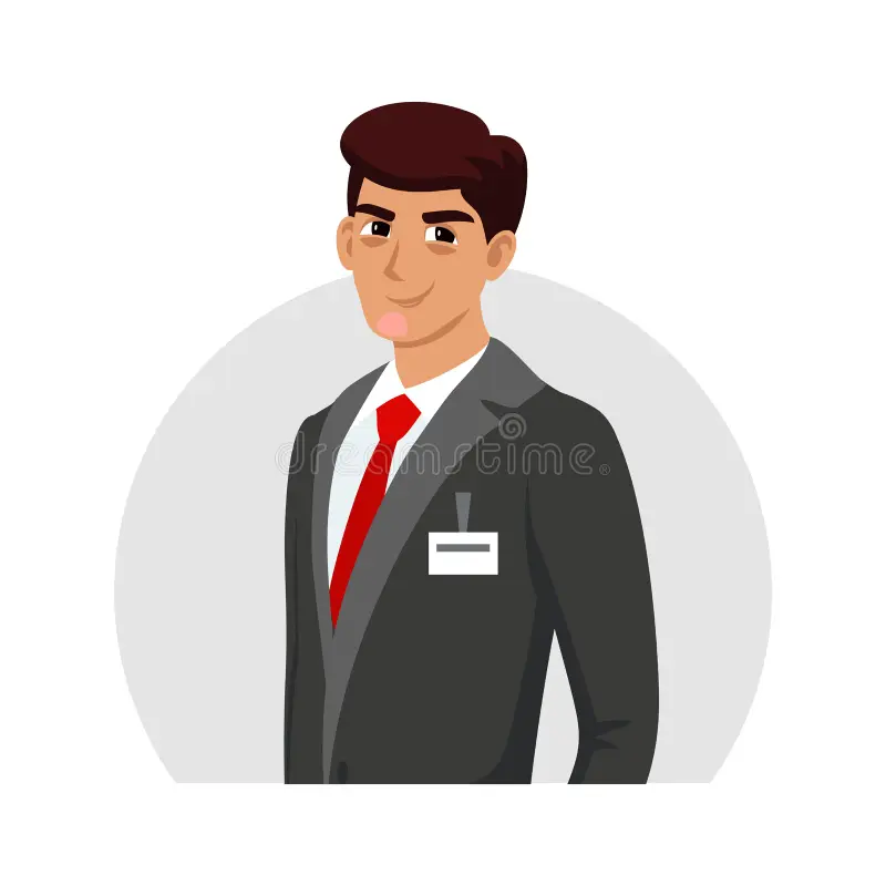 avatar de consultant en administrateur du directeur l homme jeune caractère exécutif agréable sourire portant le costume formel 207556838